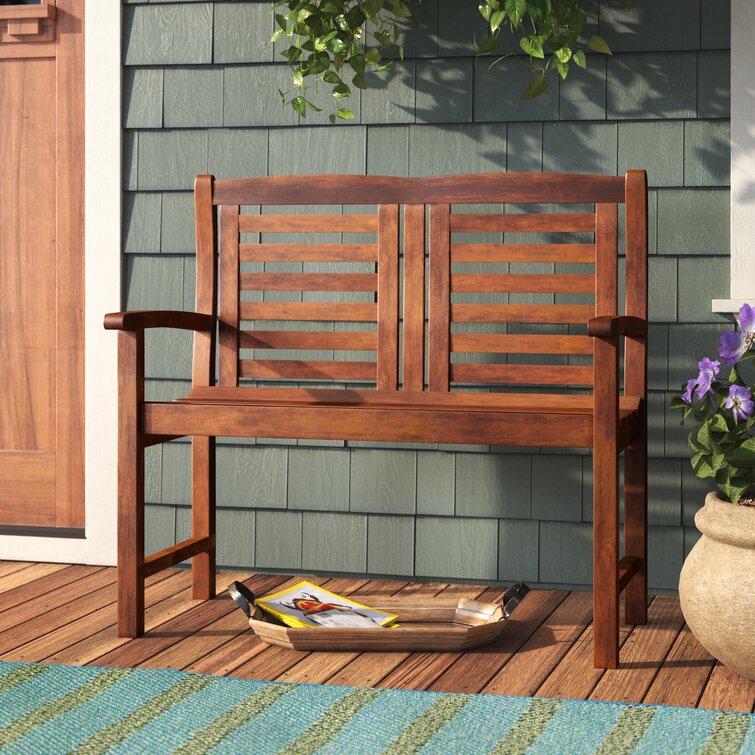 Two seater wooden online bench